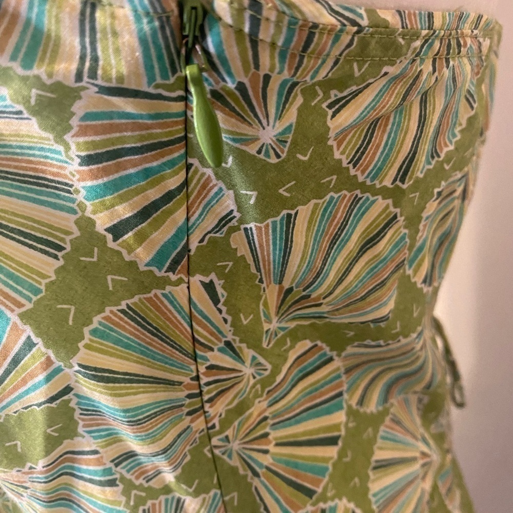 J.Crew Fan print spaghetti strap dress size 8 - Picture 6 of 6